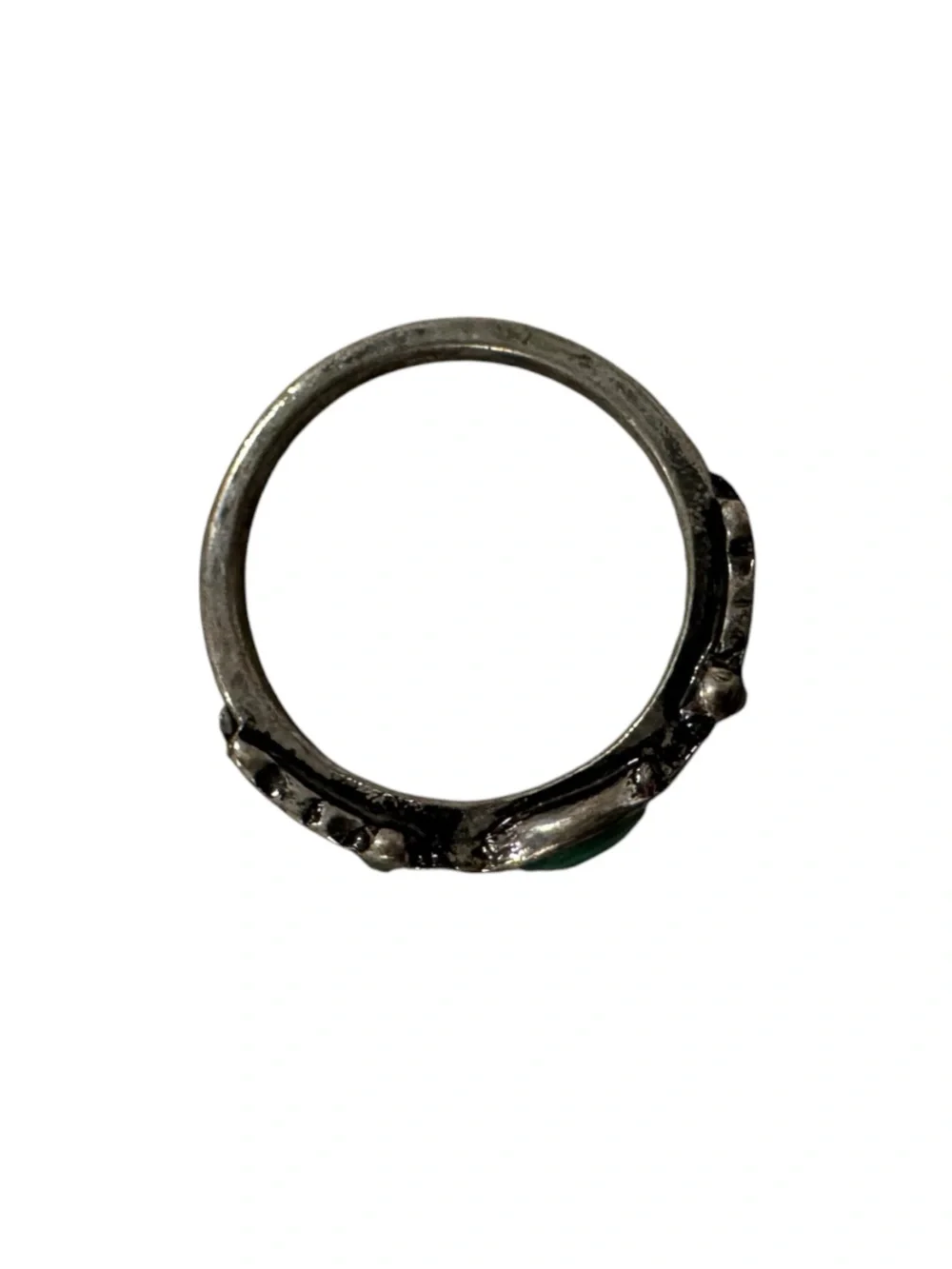 Silver-tone Turquoise Marquise Ring - Women's Fashion Jewelry